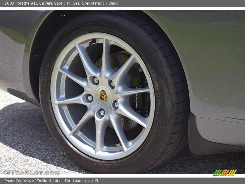 Seal Grey Metallic / Black 2003 Porsche 911 Carrera Cabriolet