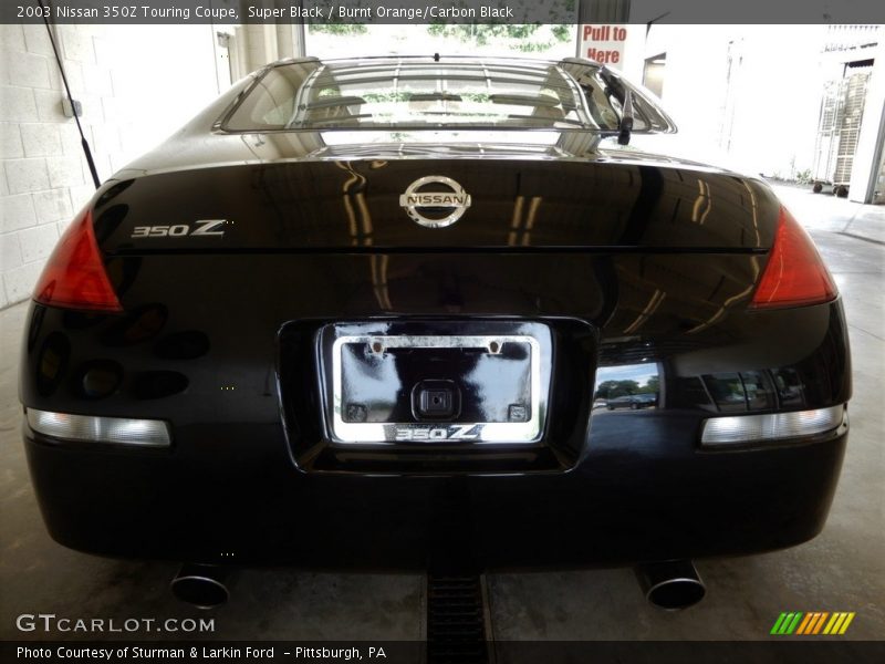 Super Black / Burnt Orange/Carbon Black 2003 Nissan 350Z Touring Coupe