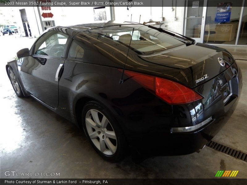 Super Black / Burnt Orange/Carbon Black 2003 Nissan 350Z Touring Coupe