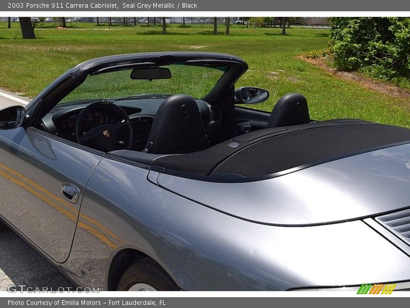 Seal Grey Metallic / Black 2003 Porsche 911 Carrera Cabriolet