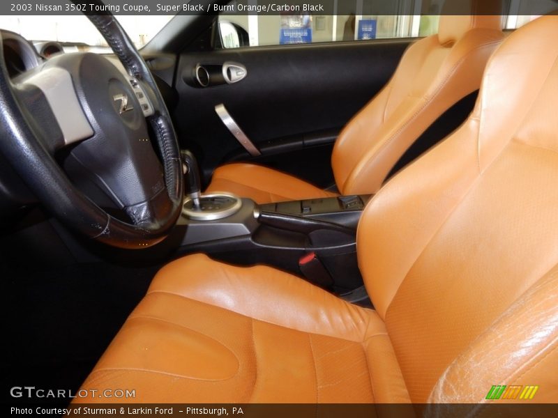 Super Black / Burnt Orange/Carbon Black 2003 Nissan 350Z Touring Coupe