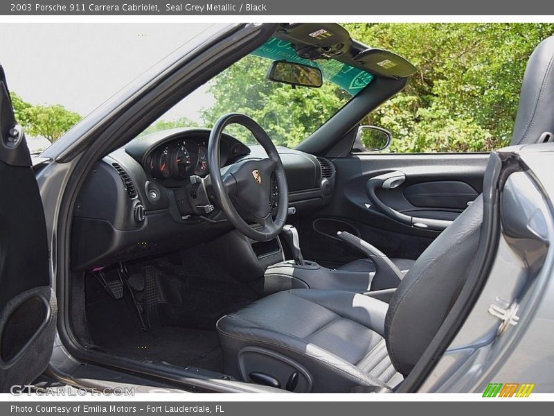 Seal Grey Metallic / Black 2003 Porsche 911 Carrera Cabriolet