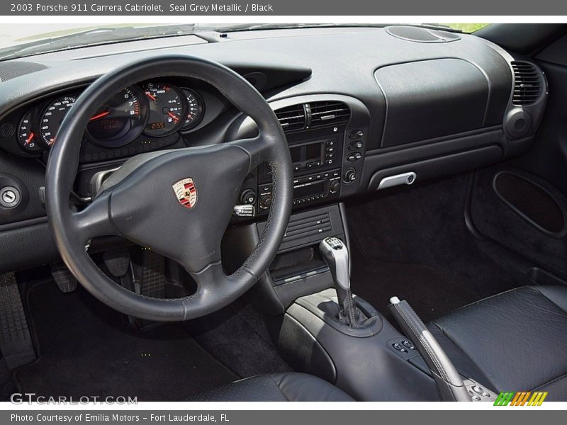 Seal Grey Metallic / Black 2003 Porsche 911 Carrera Cabriolet