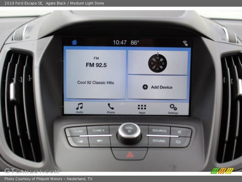 Agate Black / Medium Light Stone 2019 Ford Escape SE