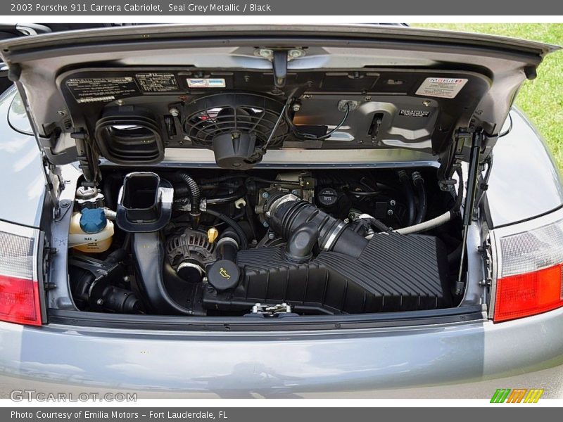 Seal Grey Metallic / Black 2003 Porsche 911 Carrera Cabriolet