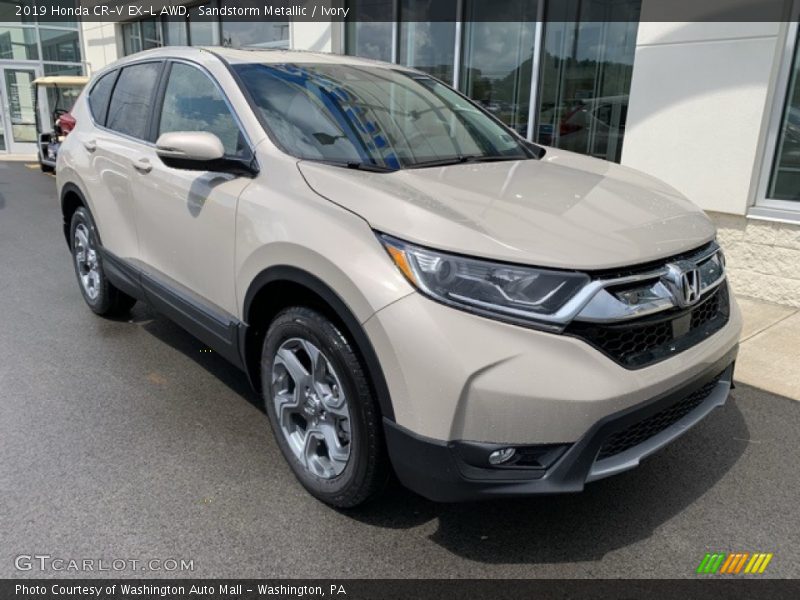 Sandstorm Metallic / Ivory 2019 Honda CR-V EX-L AWD