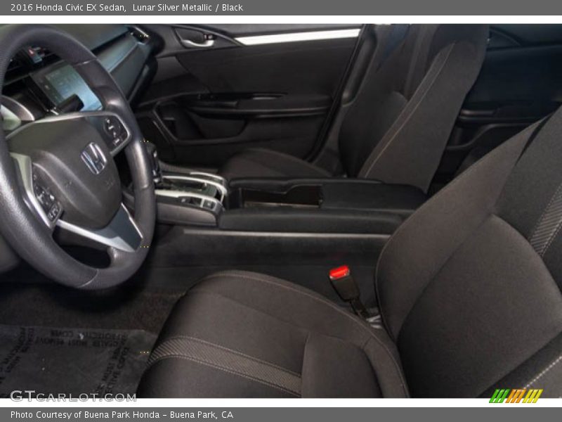 Lunar Silver Metallic / Black 2016 Honda Civic EX Sedan