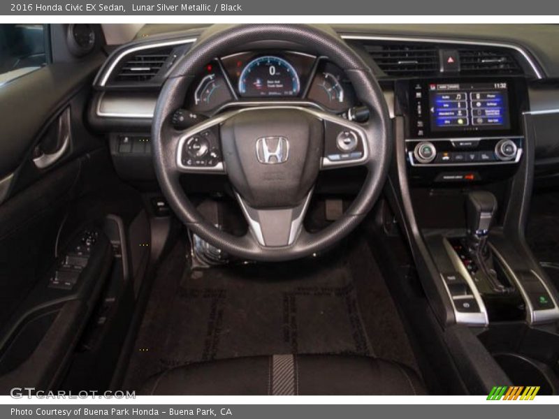 Lunar Silver Metallic / Black 2016 Honda Civic EX Sedan