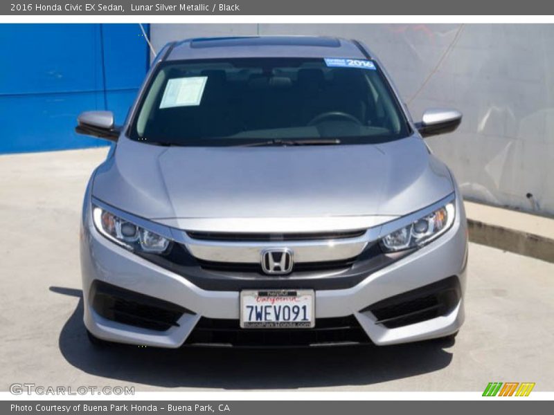 Lunar Silver Metallic / Black 2016 Honda Civic EX Sedan