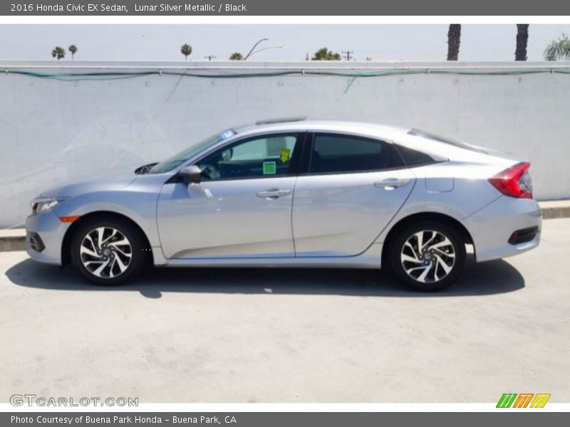 Lunar Silver Metallic / Black 2016 Honda Civic EX Sedan