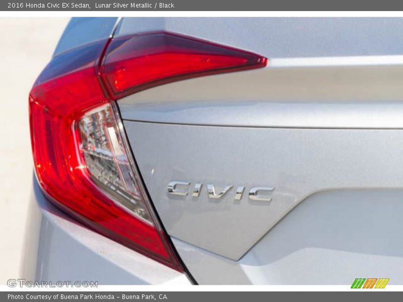 Lunar Silver Metallic / Black 2016 Honda Civic EX Sedan