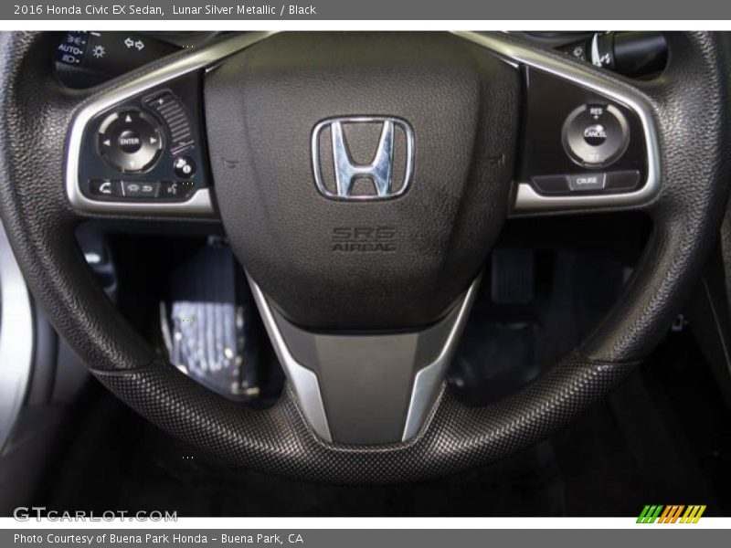 Lunar Silver Metallic / Black 2016 Honda Civic EX Sedan