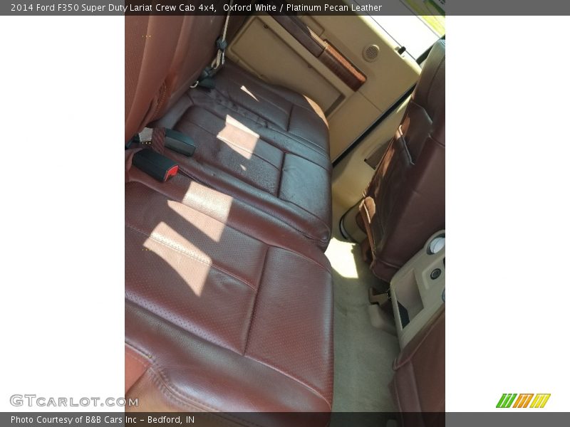 Oxford White / Platinum Pecan Leather 2014 Ford F350 Super Duty Lariat Crew Cab 4x4