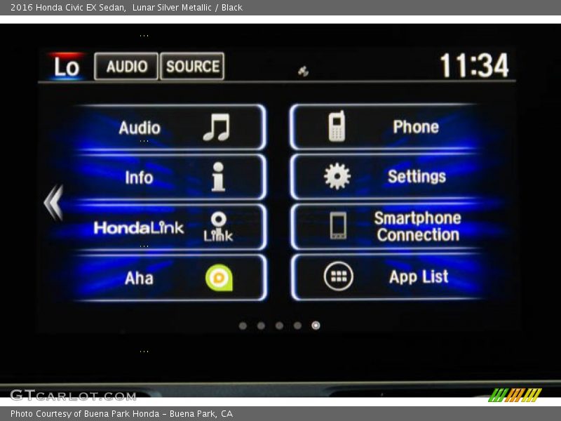 Lunar Silver Metallic / Black 2016 Honda Civic EX Sedan