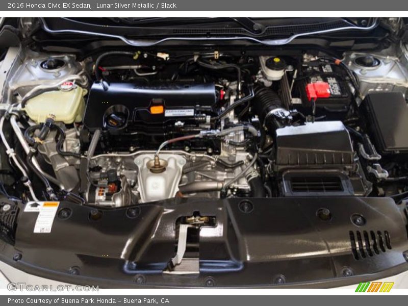 Lunar Silver Metallic / Black 2016 Honda Civic EX Sedan