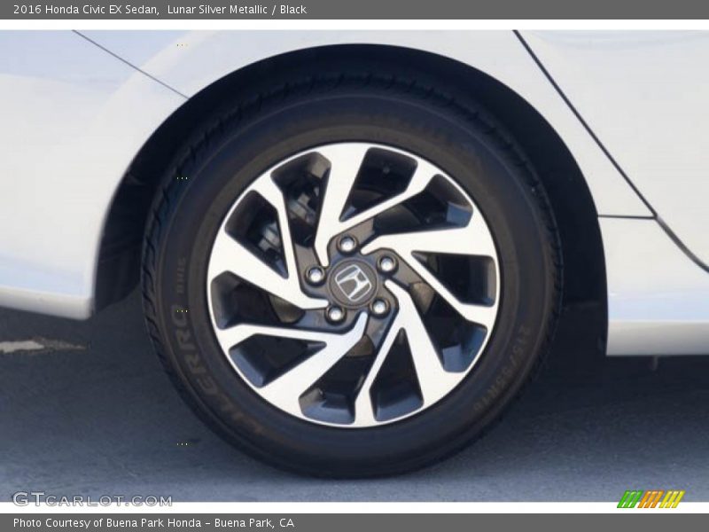 Lunar Silver Metallic / Black 2016 Honda Civic EX Sedan