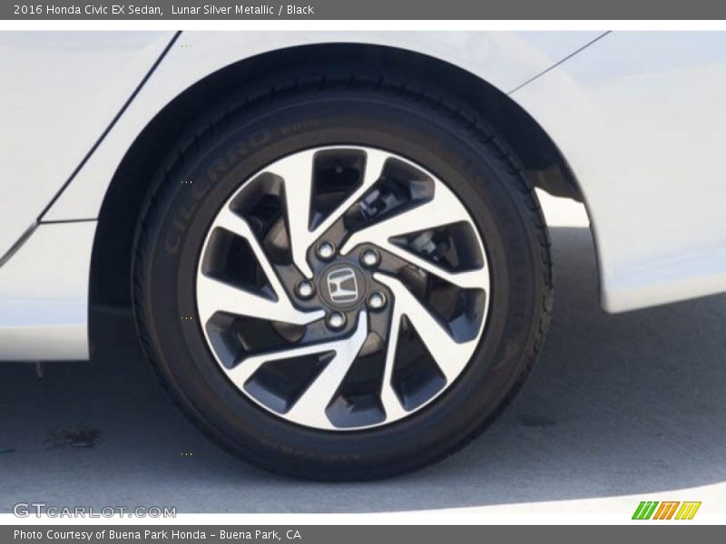 Lunar Silver Metallic / Black 2016 Honda Civic EX Sedan