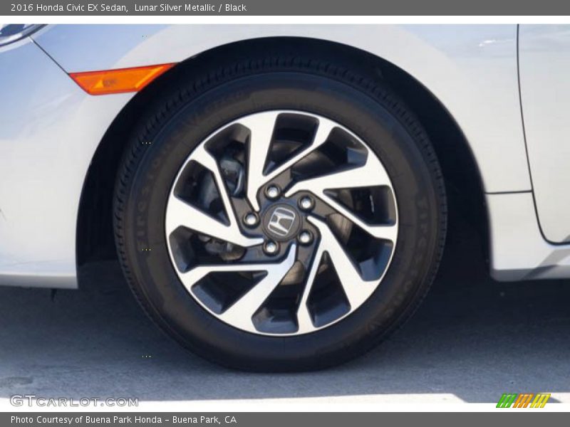 Lunar Silver Metallic / Black 2016 Honda Civic EX Sedan