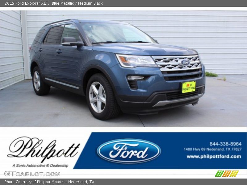 Blue Metallic / Medium Black 2019 Ford Explorer XLT