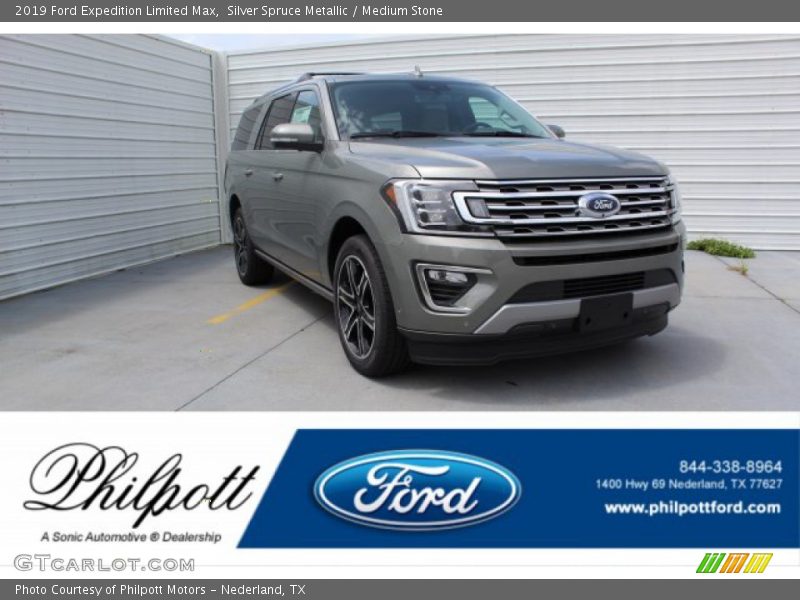 Silver Spruce Metallic / Medium Stone 2019 Ford Expedition Limited Max