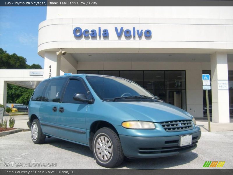 Island Teal Satin Glow / Gray 1997 Plymouth Voyager