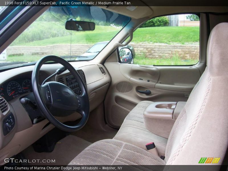 Pacific Green Metallic / Medium Prairie Tan 1998 Ford F150 XLT SuperCab
