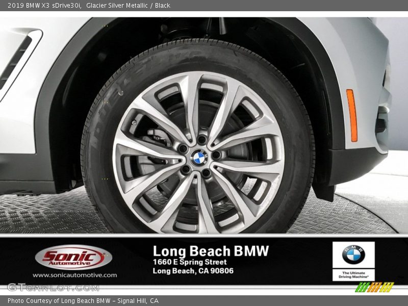 Glacier Silver Metallic / Black 2019 BMW X3 sDrive30i