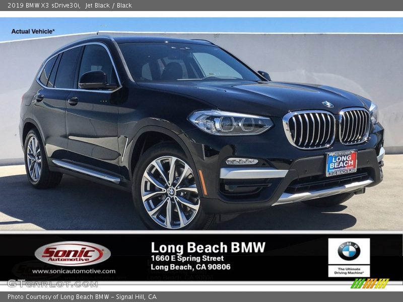 Jet Black / Black 2019 BMW X3 sDrive30i
