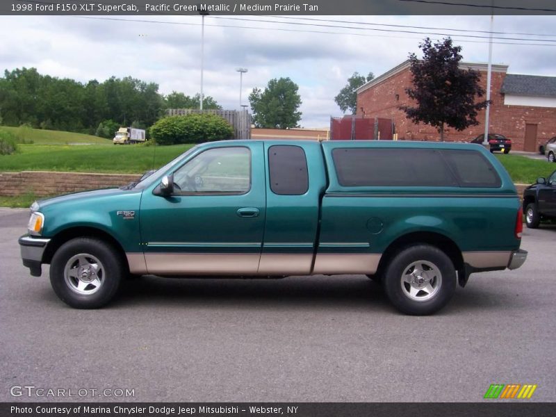 Pacific Green Metallic / Medium Prairie Tan 1998 Ford F150 XLT SuperCab