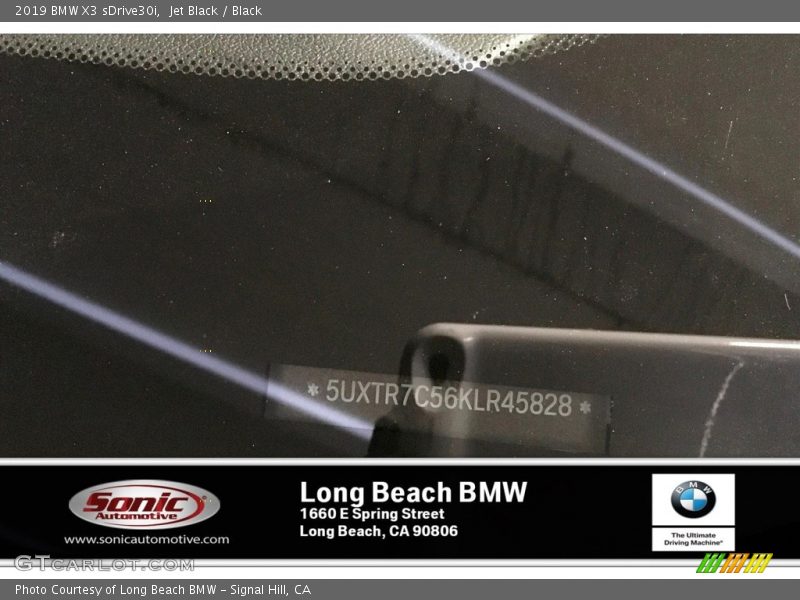 Jet Black / Black 2019 BMW X3 sDrive30i