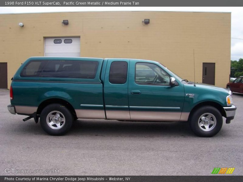 Pacific Green Metallic / Medium Prairie Tan 1998 Ford F150 XLT SuperCab