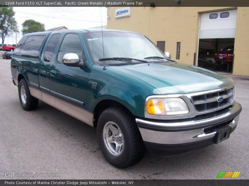 Pacific Green Metallic / Medium Prairie Tan 1998 Ford F150 XLT SuperCab