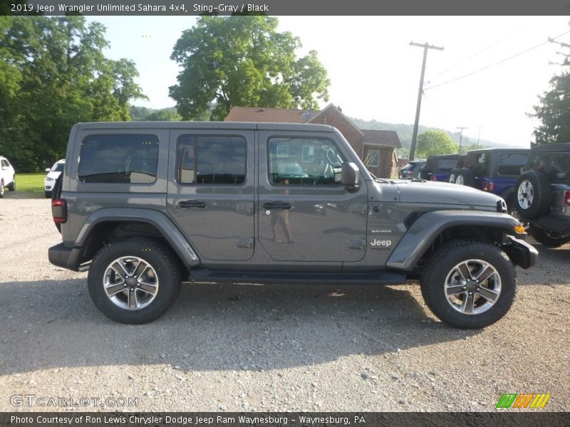 Sting-Gray / Black 2019 Jeep Wrangler Unlimited Sahara 4x4