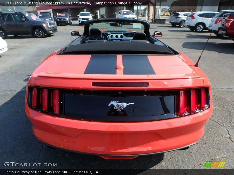 Competition Orange / Ebony 2016 Ford Mustang EcoBoost Premium Convertible