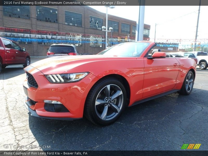 Competition Orange / Ebony 2016 Ford Mustang EcoBoost Premium Convertible