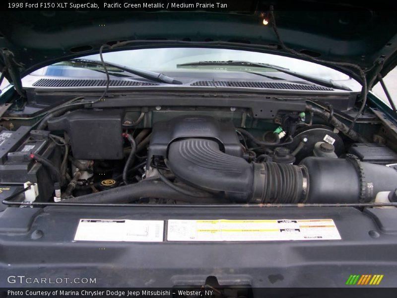 Pacific Green Metallic / Medium Prairie Tan 1998 Ford F150 XLT SuperCab