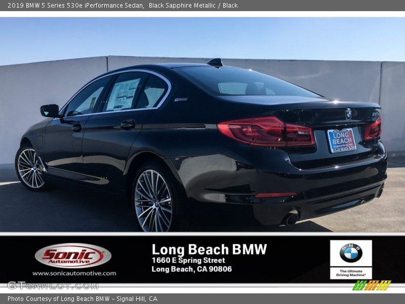 Black Sapphire Metallic / Black 2019 BMW 5 Series 530e iPerformance Sedan