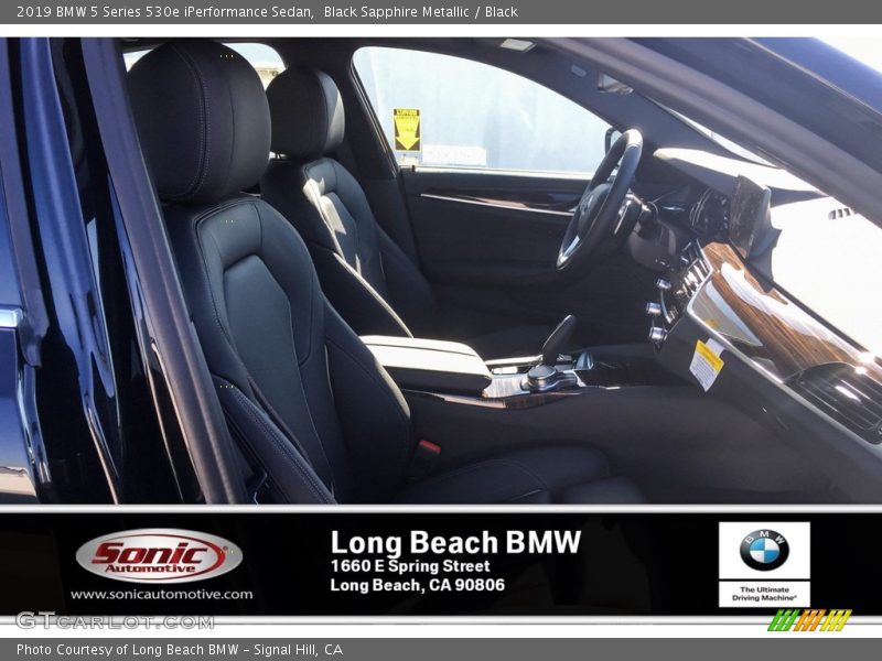 Black Sapphire Metallic / Black 2019 BMW 5 Series 530e iPerformance Sedan
