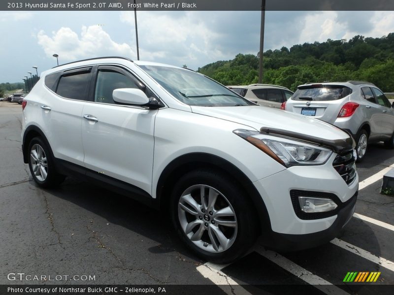 Frost White Pearl / Black 2013 Hyundai Santa Fe Sport 2.0T AWD