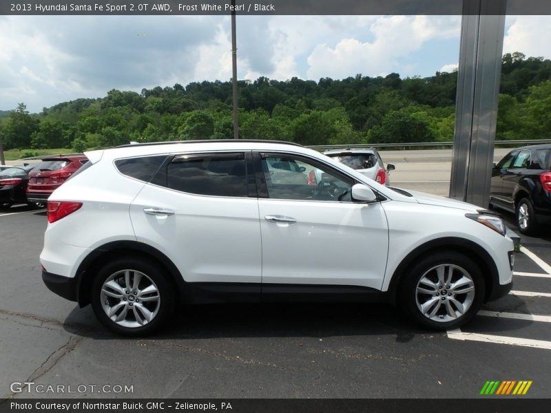 Frost White Pearl / Black 2013 Hyundai Santa Fe Sport 2.0T AWD