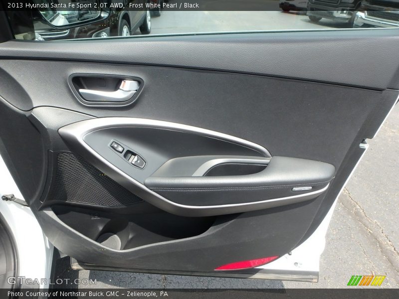 Frost White Pearl / Black 2013 Hyundai Santa Fe Sport 2.0T AWD