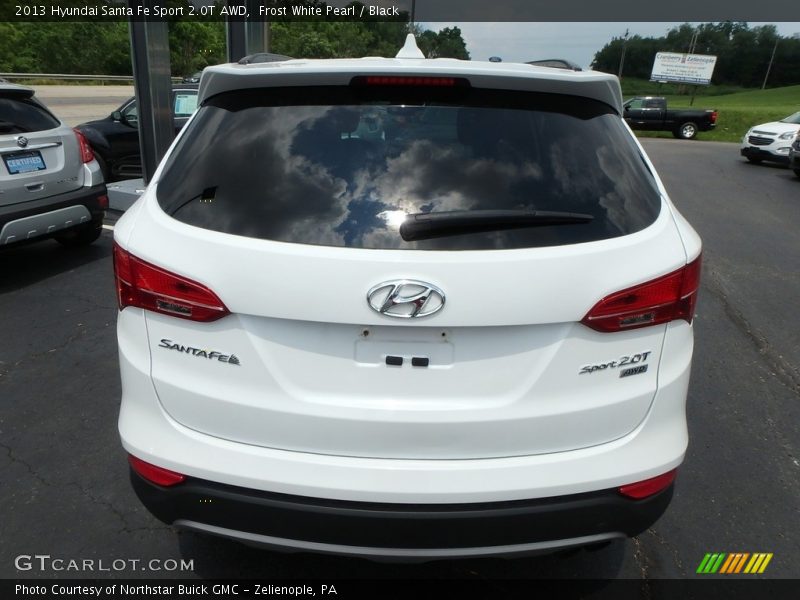 Frost White Pearl / Black 2013 Hyundai Santa Fe Sport 2.0T AWD