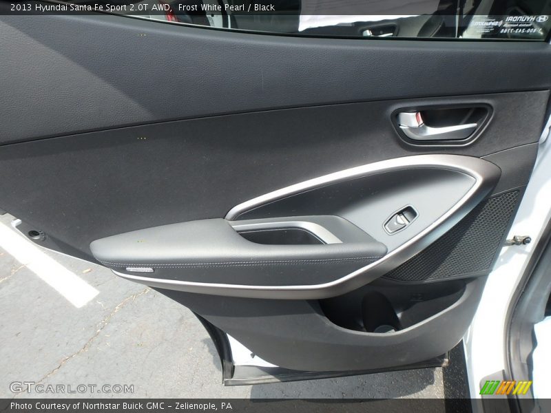 Frost White Pearl / Black 2013 Hyundai Santa Fe Sport 2.0T AWD