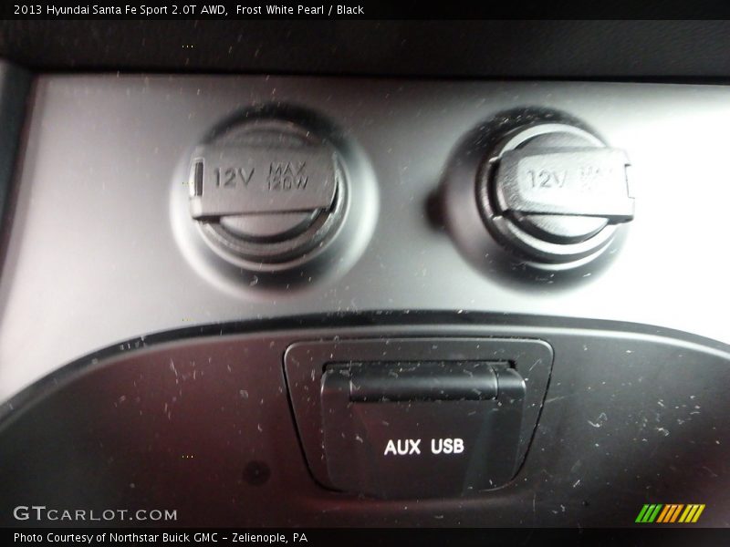 Frost White Pearl / Black 2013 Hyundai Santa Fe Sport 2.0T AWD
