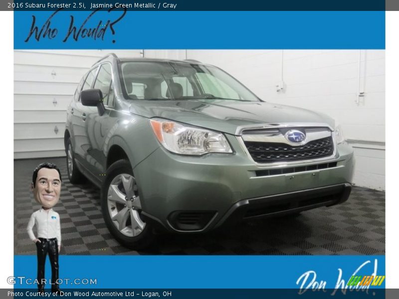 Jasmine Green Metallic / Gray 2016 Subaru Forester 2.5i