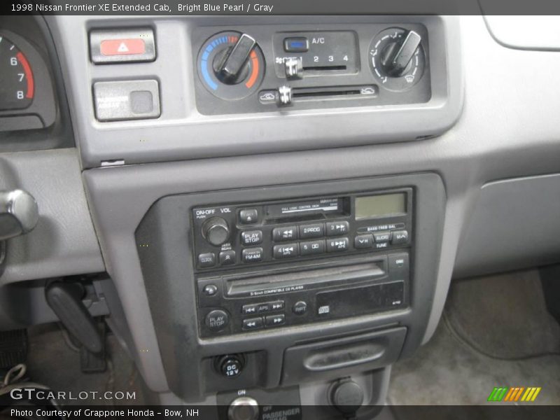 Bright Blue Pearl / Gray 1998 Nissan Frontier XE Extended Cab