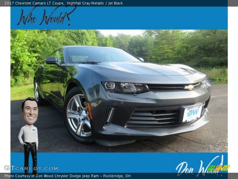 Nightfall Gray Metallic / Jet Black 2017 Chevrolet Camaro LT Coupe