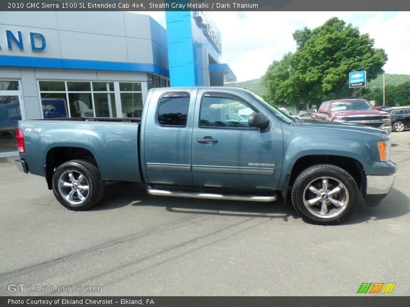 Stealth Gray Metallic / Dark Titanium 2010 GMC Sierra 1500 SL Extended Cab 4x4