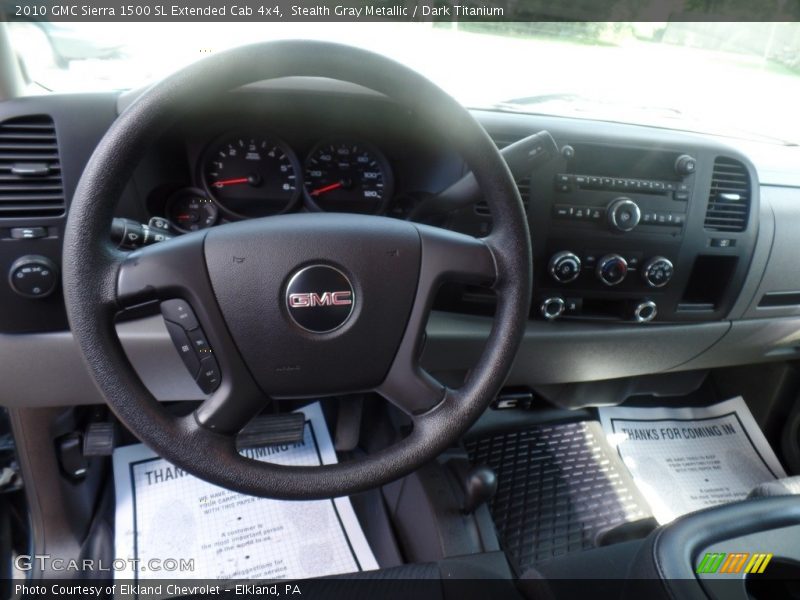 Stealth Gray Metallic / Dark Titanium 2010 GMC Sierra 1500 SL Extended Cab 4x4