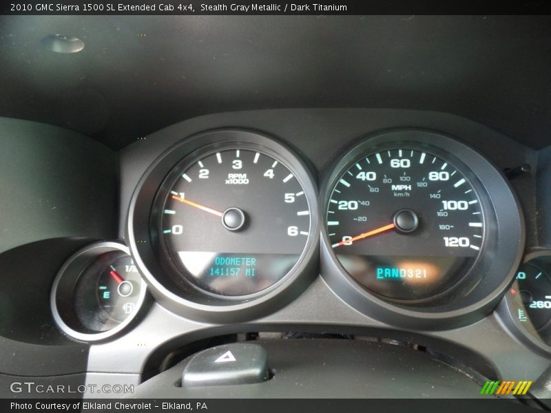 Stealth Gray Metallic / Dark Titanium 2010 GMC Sierra 1500 SL Extended Cab 4x4